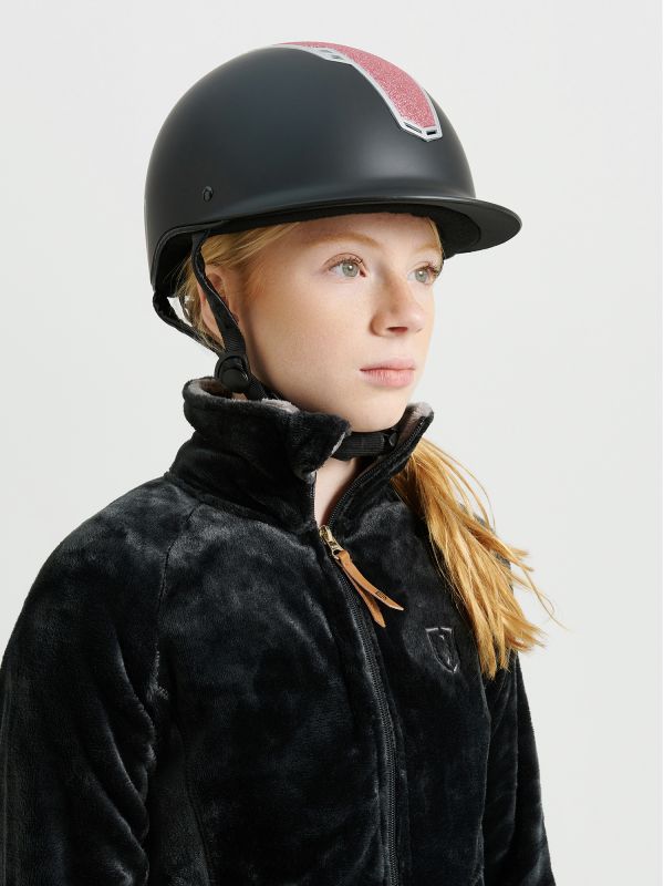 Jacson Philly Riding Helmet Mips Black/Pink Glitter