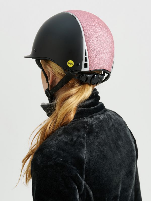 Jacson Philly Riding Helmet Mips Black/Pink Glitter