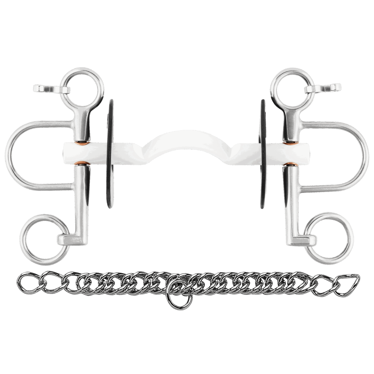 Nathe Pelham hard mullen mouth med port kort skänkel