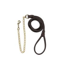 Kentucky Round-stitched chain halter in leather