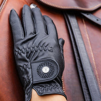 Kentucky Ridhandskar Grip Black Glitter