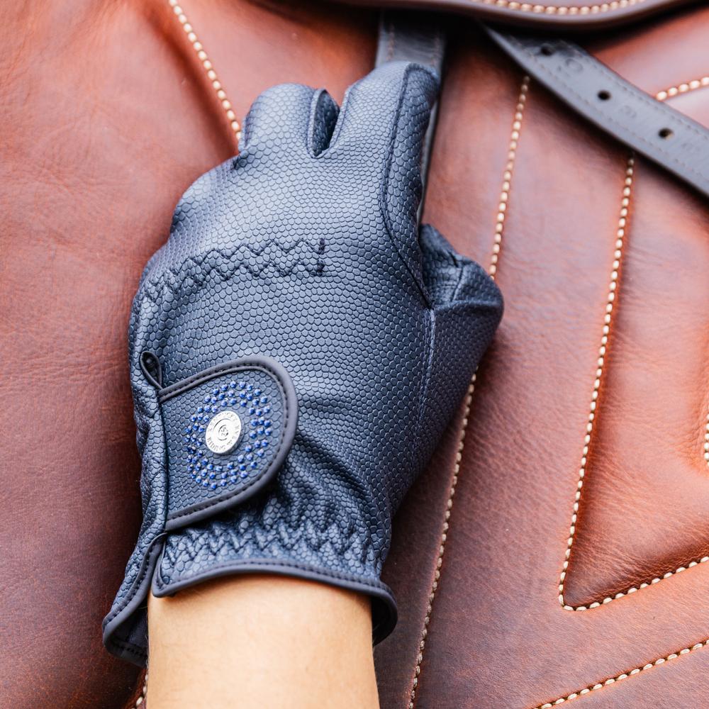 Kentucky Ridhandskar Grip Black Glitter