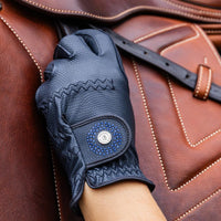 Kentucky Ridhandskar Grip Black Glitter