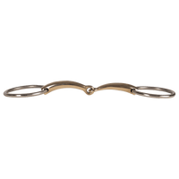 Velari Bett Snaffle Single Jointed Loose Ring 14mm