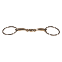 Velari Bett Snaffle Double Jointed Loose Ring 14mm