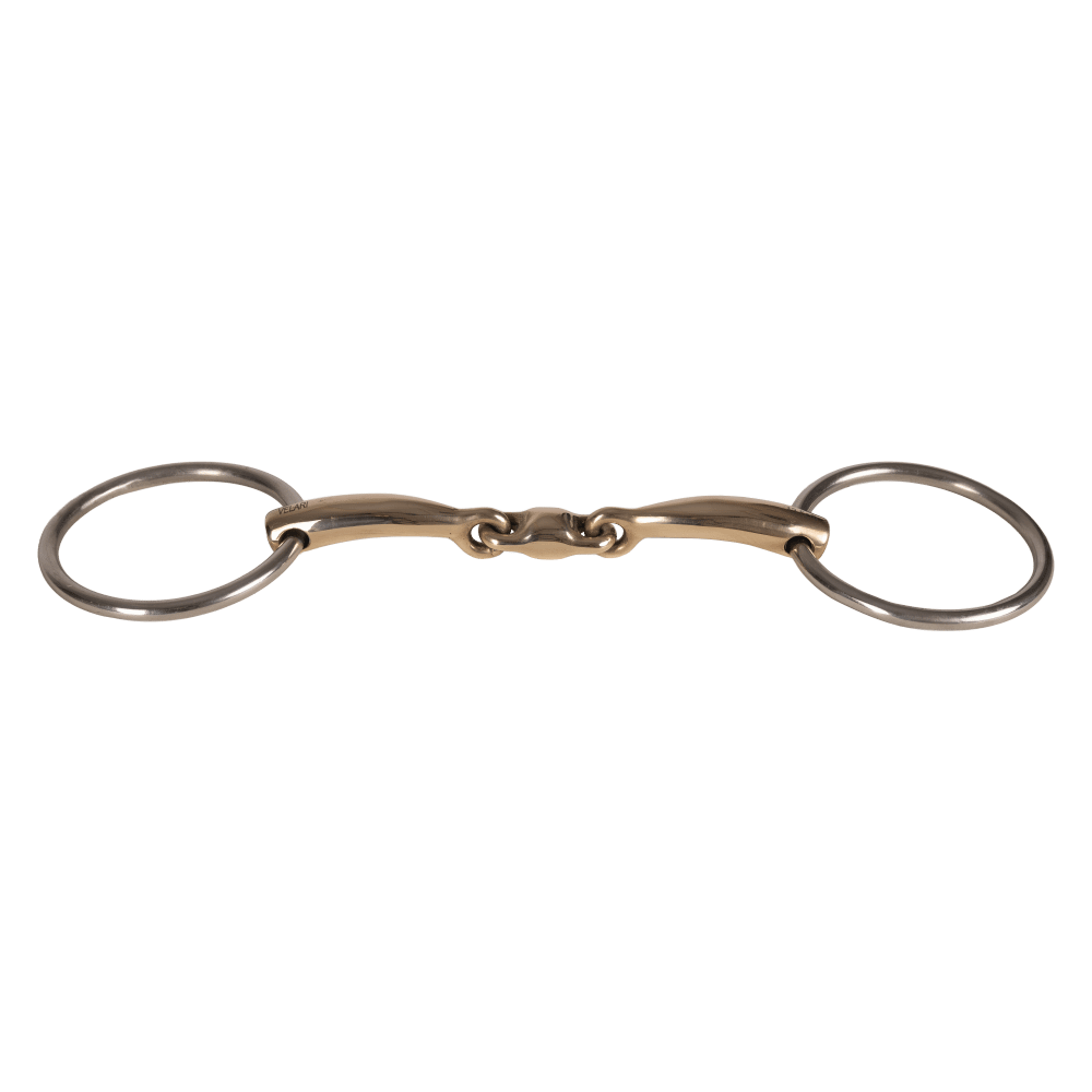 Velari Bett Snaffle Double Jointed Loose Ring 14mm