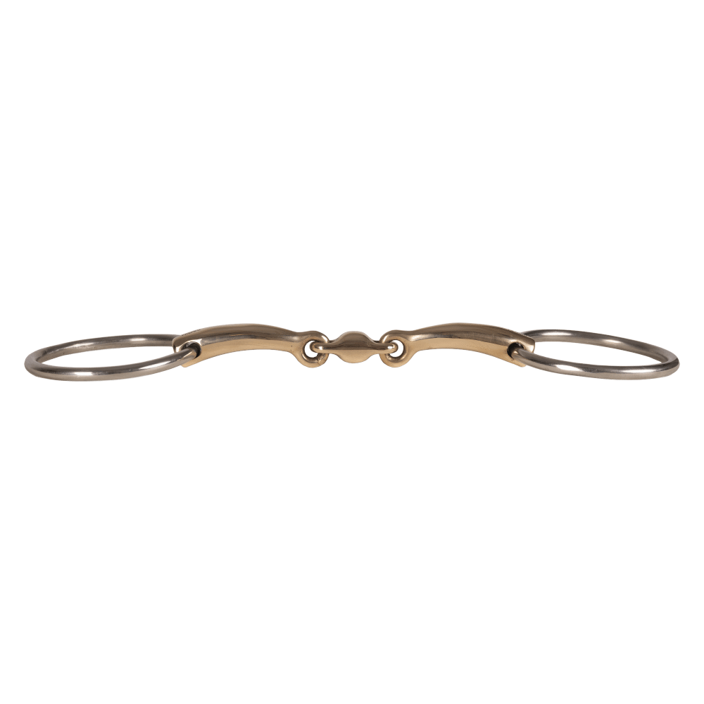 Velari Bett Snaffle Double Jointed Loose Ring 14mm