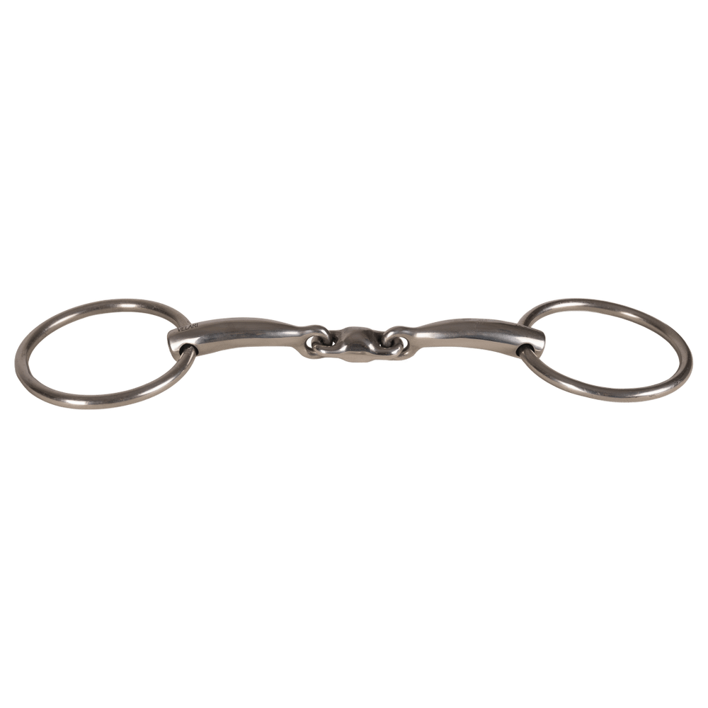 Velari Bett Snaffle Double Jointed Loose Ring 14mm