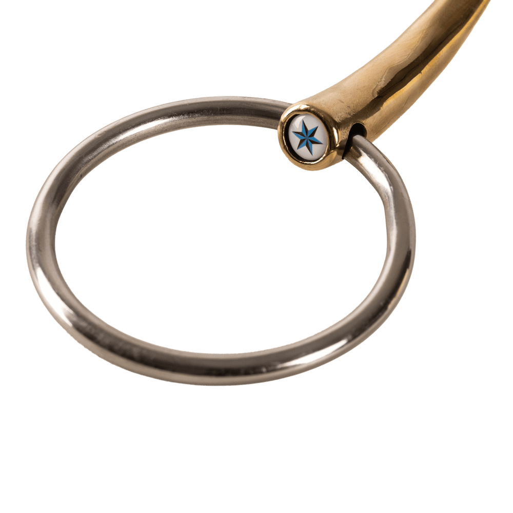 Velari Bett Snaffle Single Jointed Loose Ring 14mm