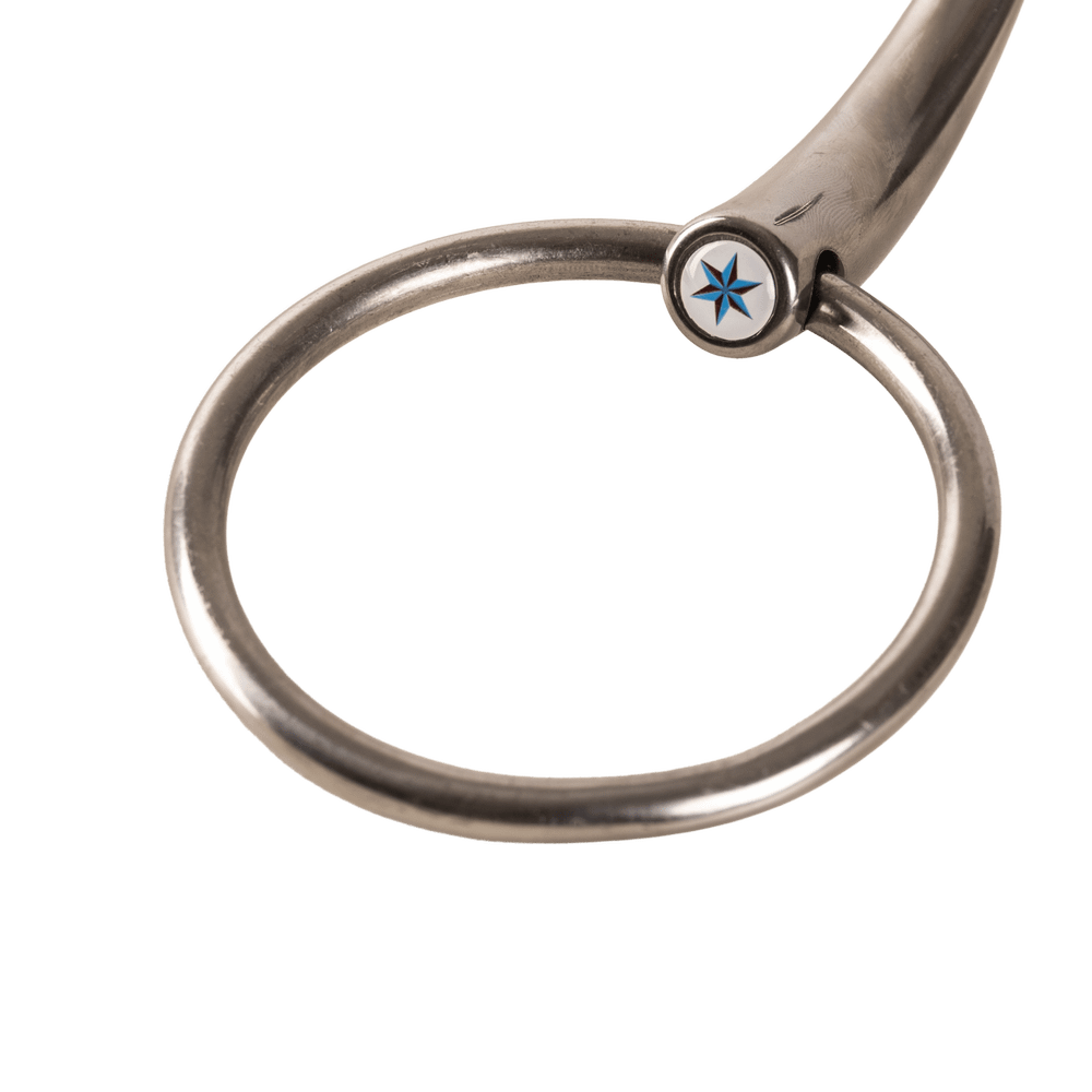 Velari Bett Snaffle Single Jointed Loose Ring 14mm