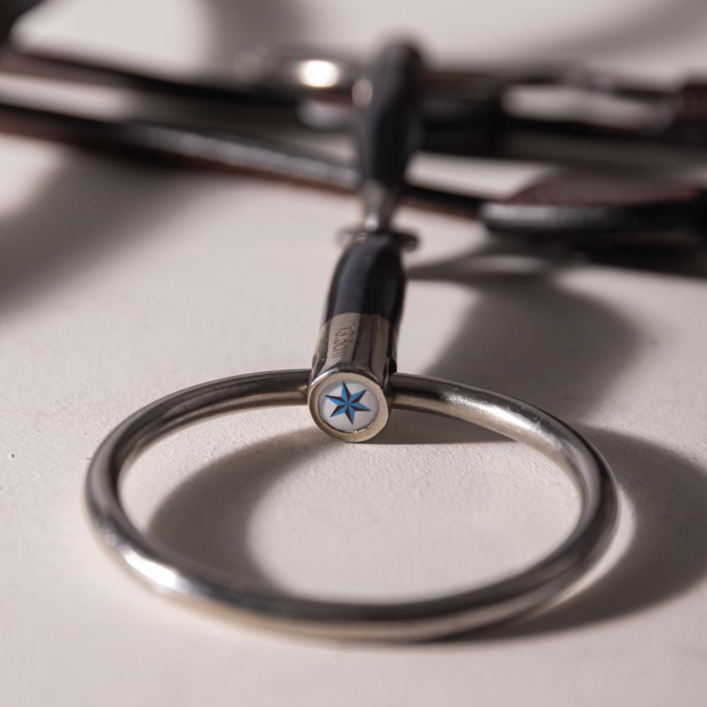 Velari Bett Snaffle Single Jointed Loose Ring 16mm