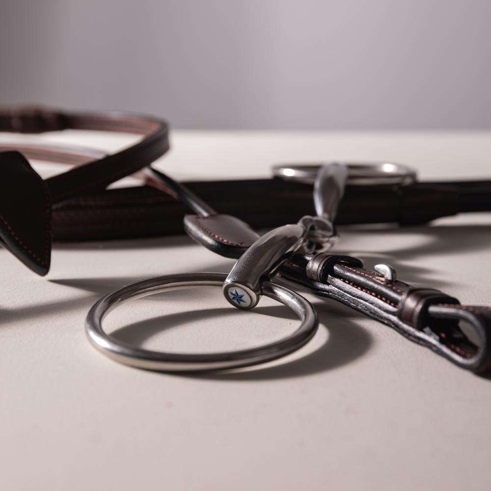 Velari Bett Snaffle Double Jointed Loose Ring 16mm