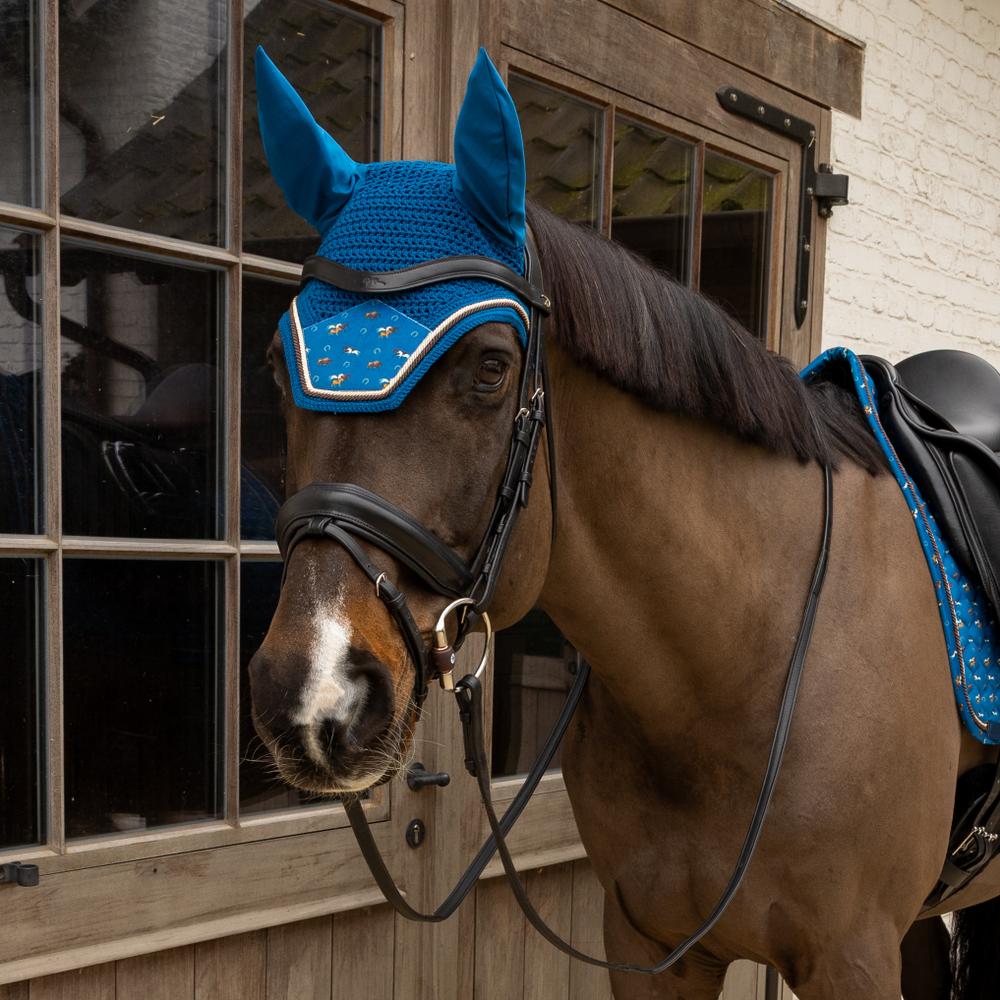 Kentucky Öronhuva Wellington Velvet Horse Printing
