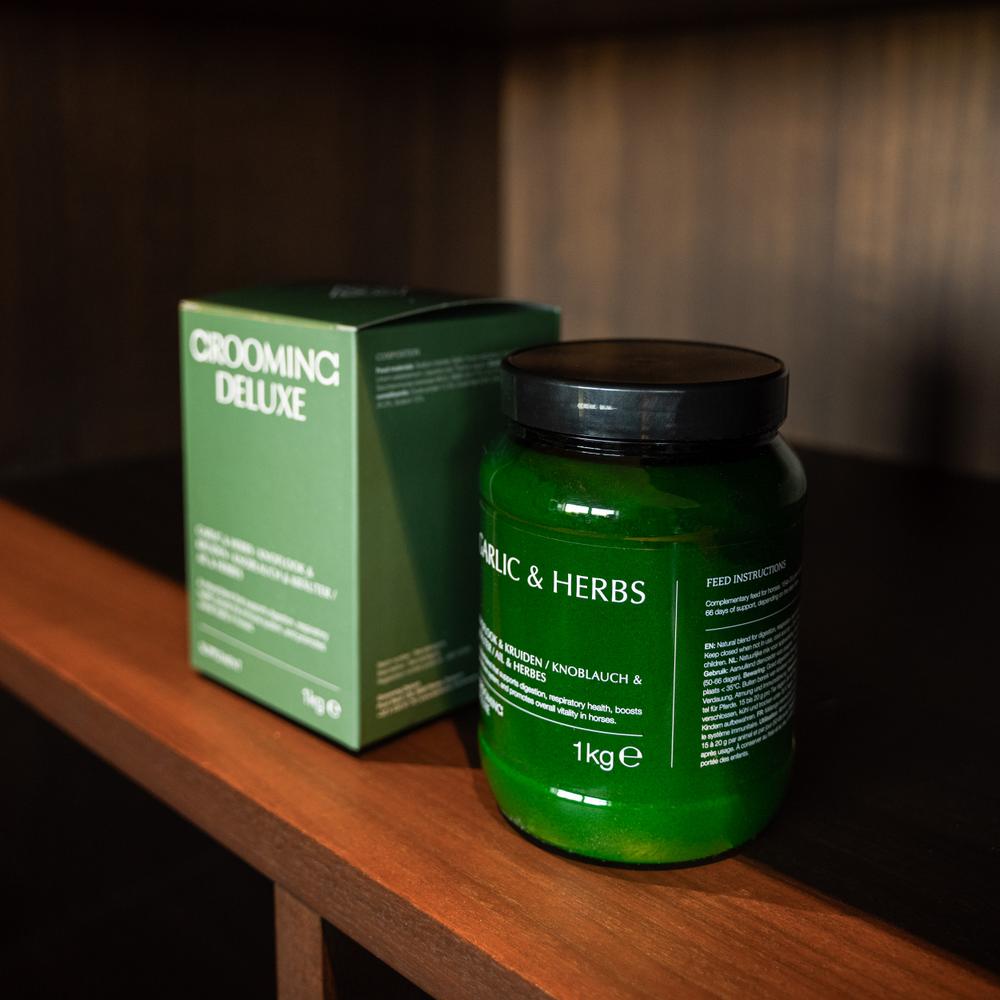 Grooming Deluxe Fodertillskott Garlic & Herbs