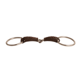 Velari Bett Leather Snaffle Single Jointed Loose Ring 18mm
