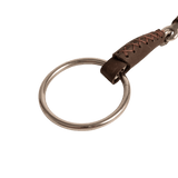 Velari Bett Leather Snaffle Single Jointed Loose Ring 18mm