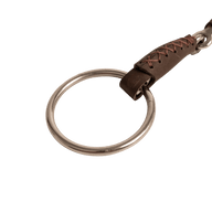 Velari Bett Leather Snaffle Single Jointed Loose Ring 18mm