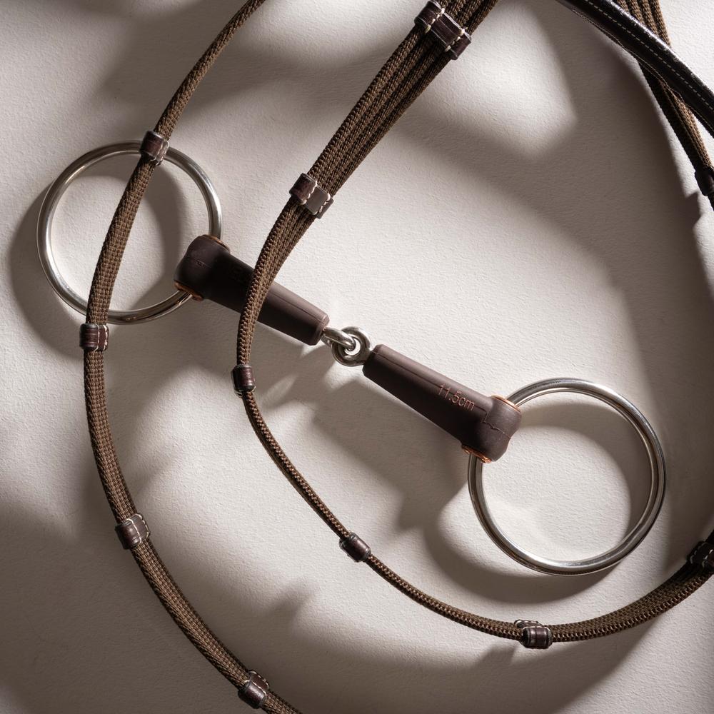 Velari Bett Snaffle Flex Single Jointed Loose Ring Medium 18mm