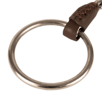 Velari Bett Leather Snaffle Double Jointed Loose Ring 18mm