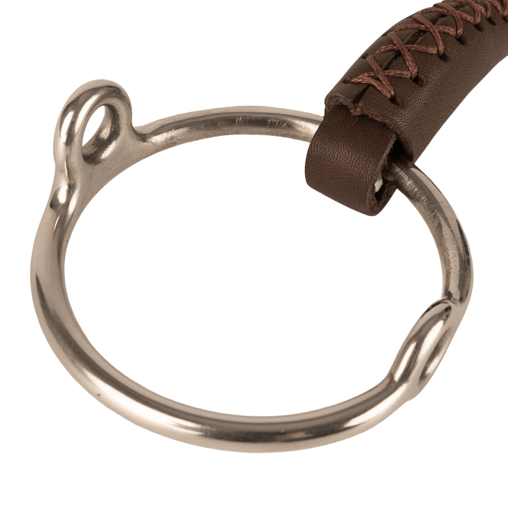 Velari Bett Leather Gag Loose Ring Single Jointed 18mm