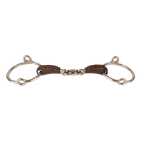 Velari Bett Leather Gag Loose Ring Double Jointed 18mm