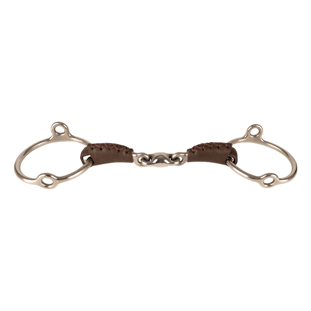 Velari Bett Leather Gag Loose Ring Double Jointed 18mm