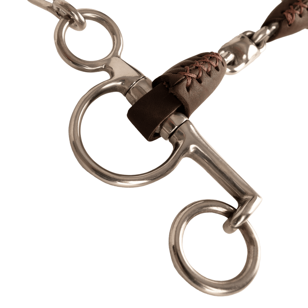Velari Bett Leather Pelham Double Jointed 18mm