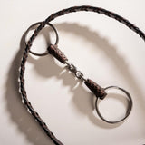Velari Bett Leather Snaffle Double Jointed Loose Ring 18mm