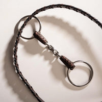 Velari Bett Leather Snaffle Double Jointed Loose Ring 18mm
