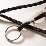 Velari Bett Leather Snaffle Single Jointed Loose Ring 18mm