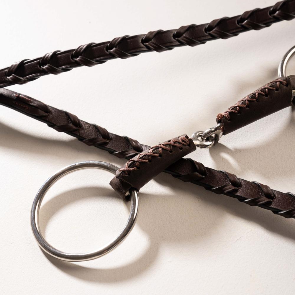Velari Bett Leather Snaffle Single Jointed Loose Ring 18mm
