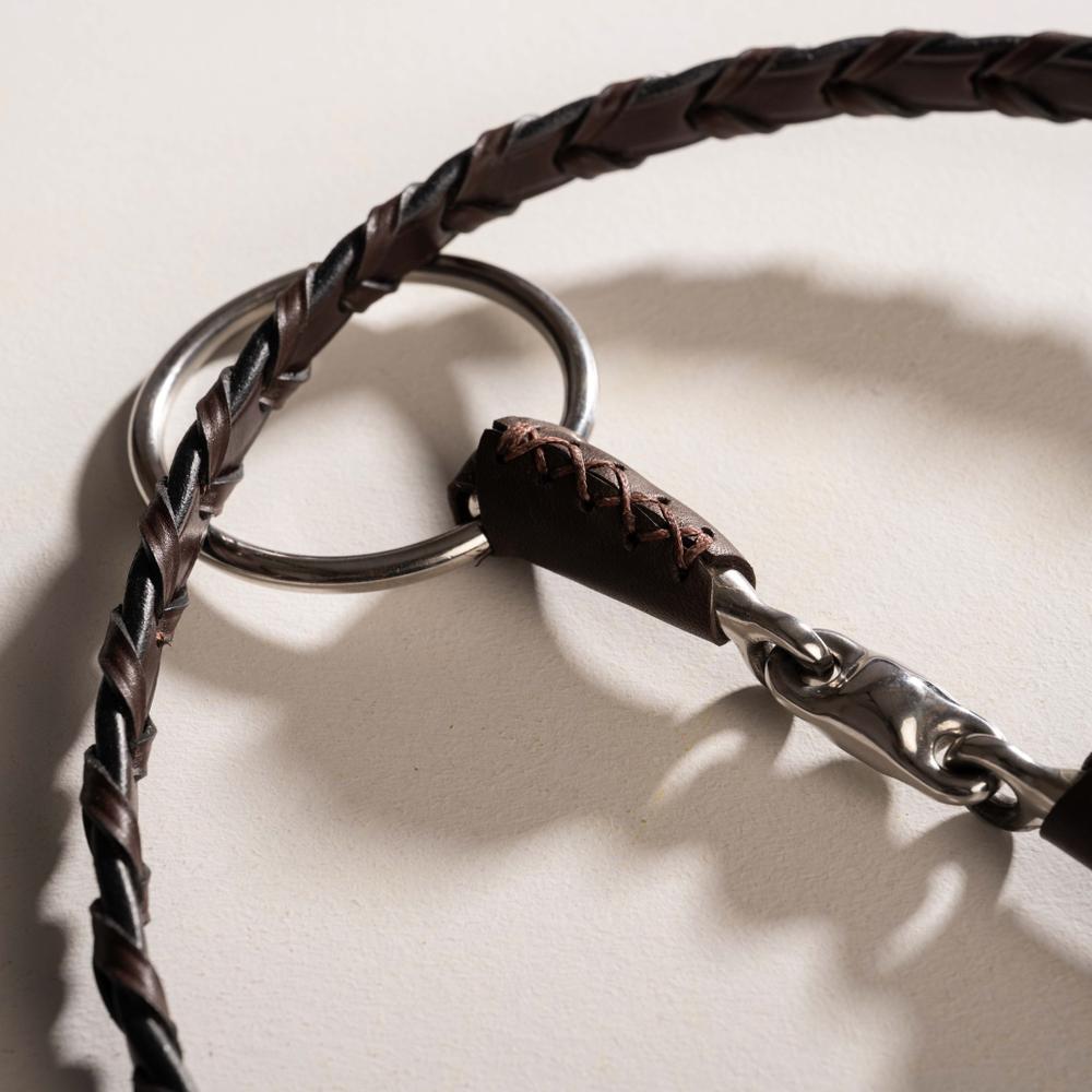 Velari Bett Leather Snaffle Double Jointed Loose Ring 18mm