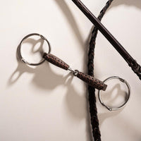 Velari Bett Leather Gag Loose Ring Single Jointed 18mm