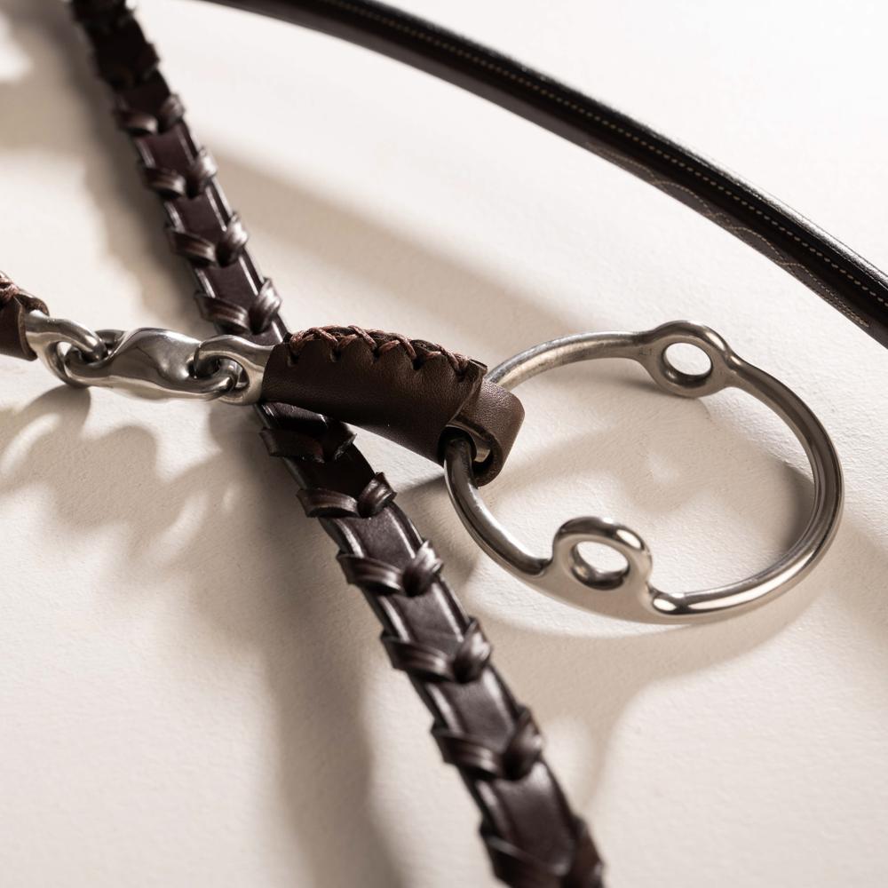 Velari Bett Leather Gag Loose Ring Double Jointed 18mm
