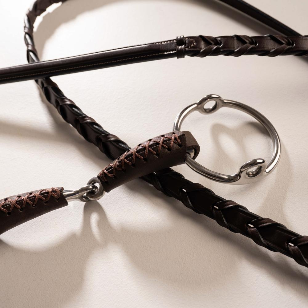 Velari Bett Leather Gag Loose Ring Single Jointed 18mm