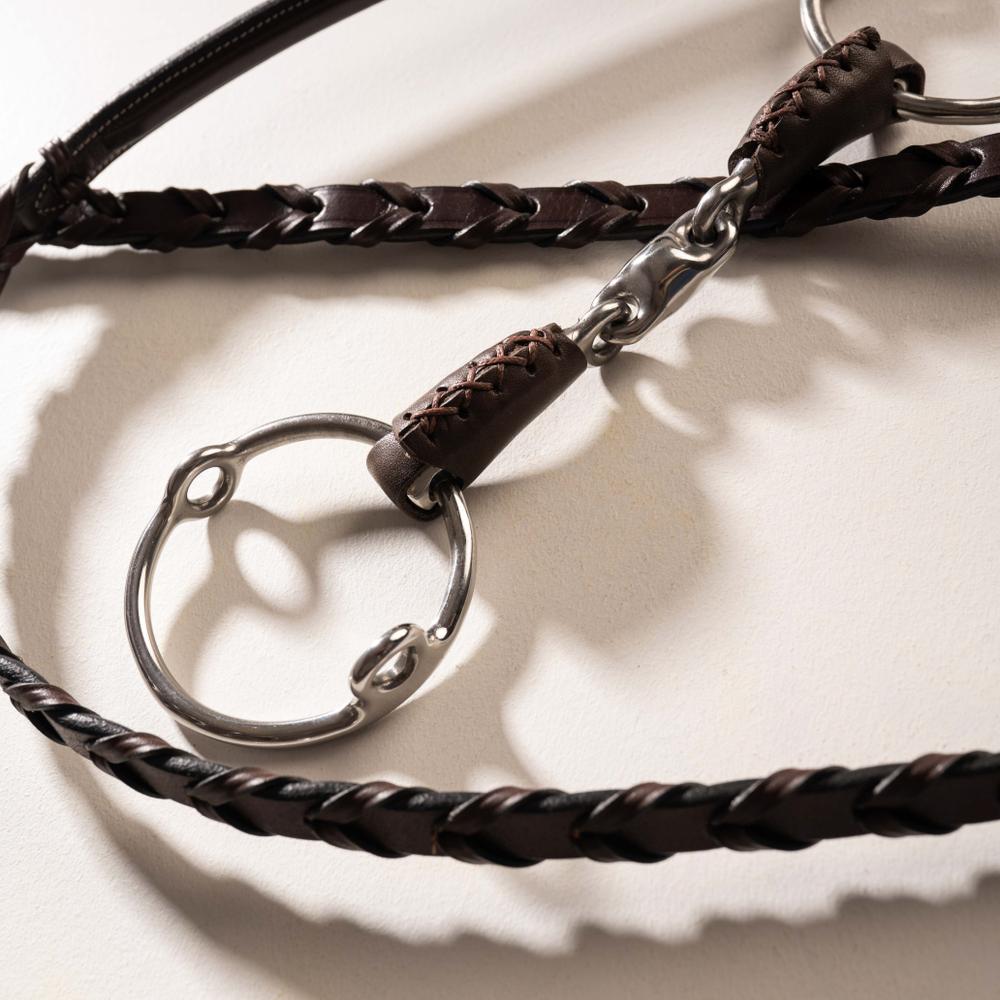 Velari Bett Leather Gag Loose Ring Double Jointed 18mm