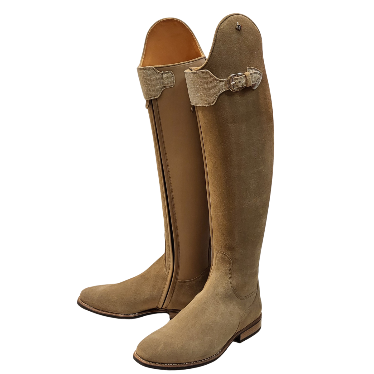DeNiro Boot Bellini Dressyrstövel Suede & Big Strap - Tabacco