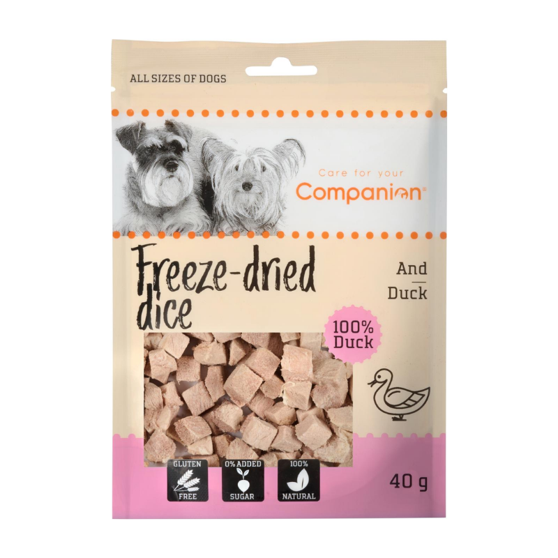 Companion Freeze-dried dice Duck 40g