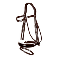 Dyon WO Dressyrträns komb.nosgrimma vitfodrad & lackad