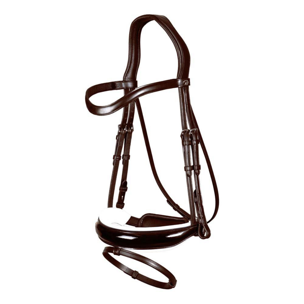 Dyon WO Dressyrträns komb.nosgrimma vitfodrad & lackad