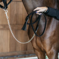 Dyon WO Flätat Lädergrimskaft med Kedja