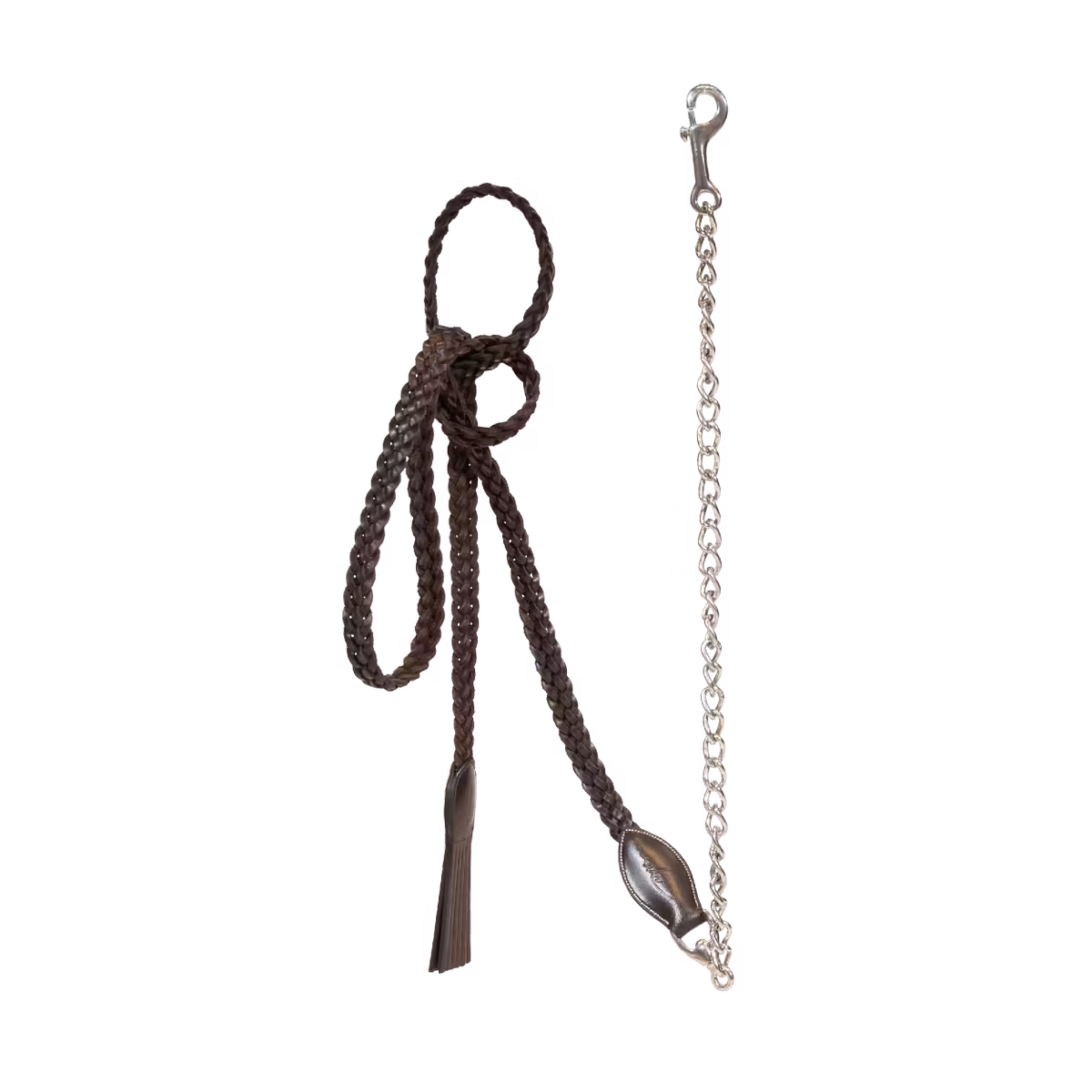 Dyon WO Flätat Lädergrimskaft med Kedja