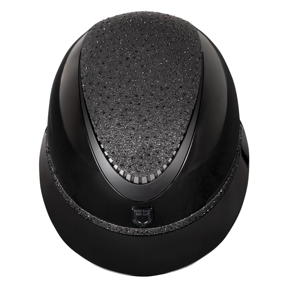 Equestro Luxury Wide Visor Ridhjälm med Strass