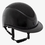 Equestro Luxury Wide Visor Ridhjälm med Strass