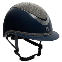 Equestro Luxury Wide Visor Ridhjälm med Strass