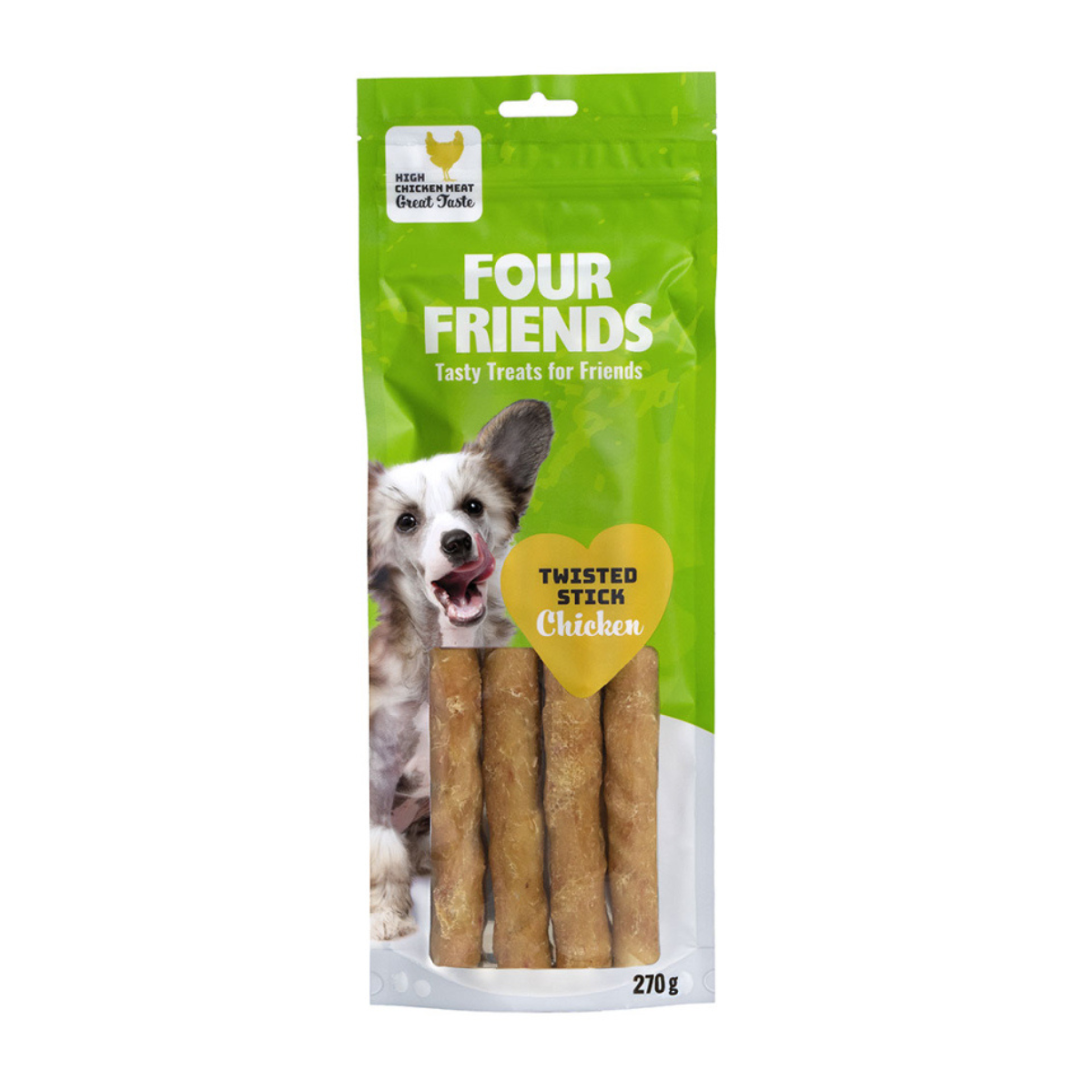 Four Friends Twisted Stick Chicken 25cm 4st