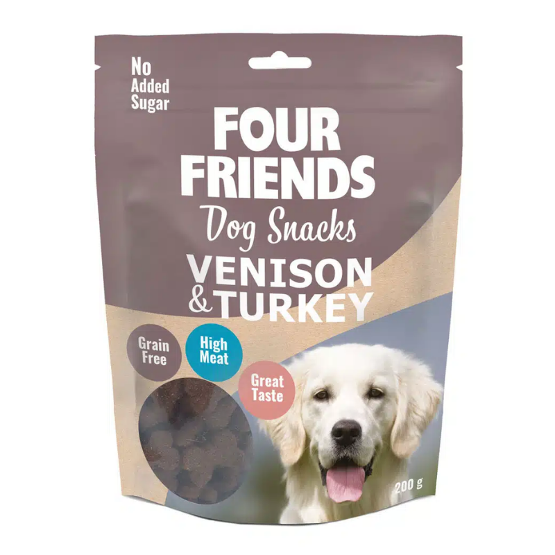 Four Friends Dog Snacks Venison & Turkey 200g