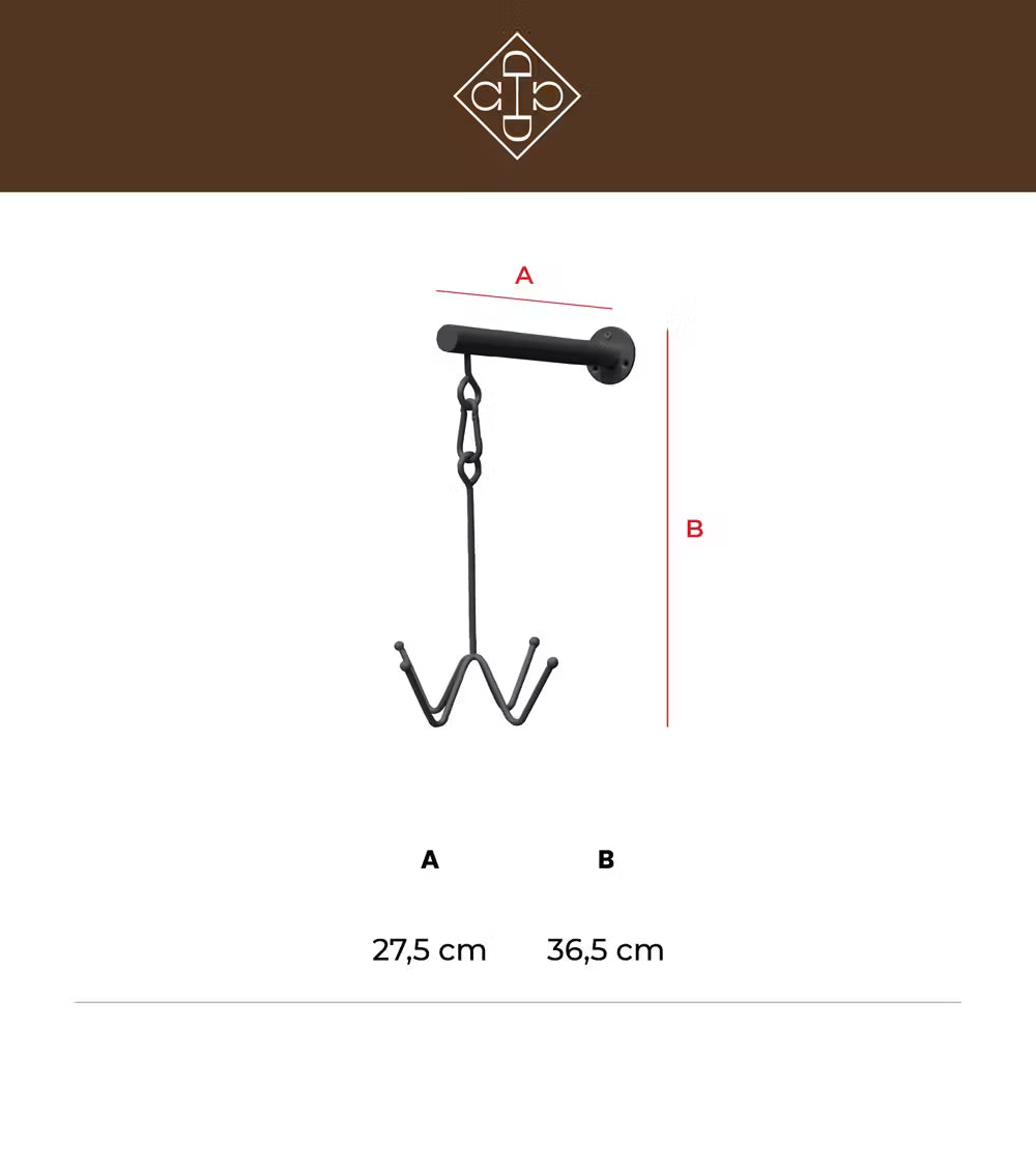 Grooming Deluxe 4-fingerkrok med Väggfäste