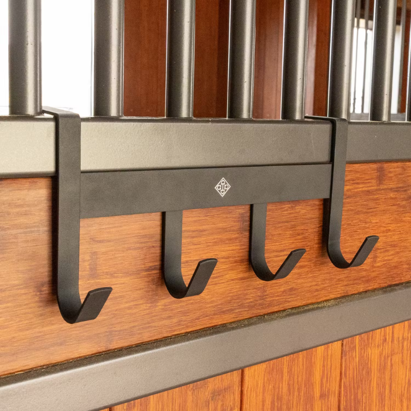 Grooming Deluxe Bridle Rack Metal with 4 Hooks Matt