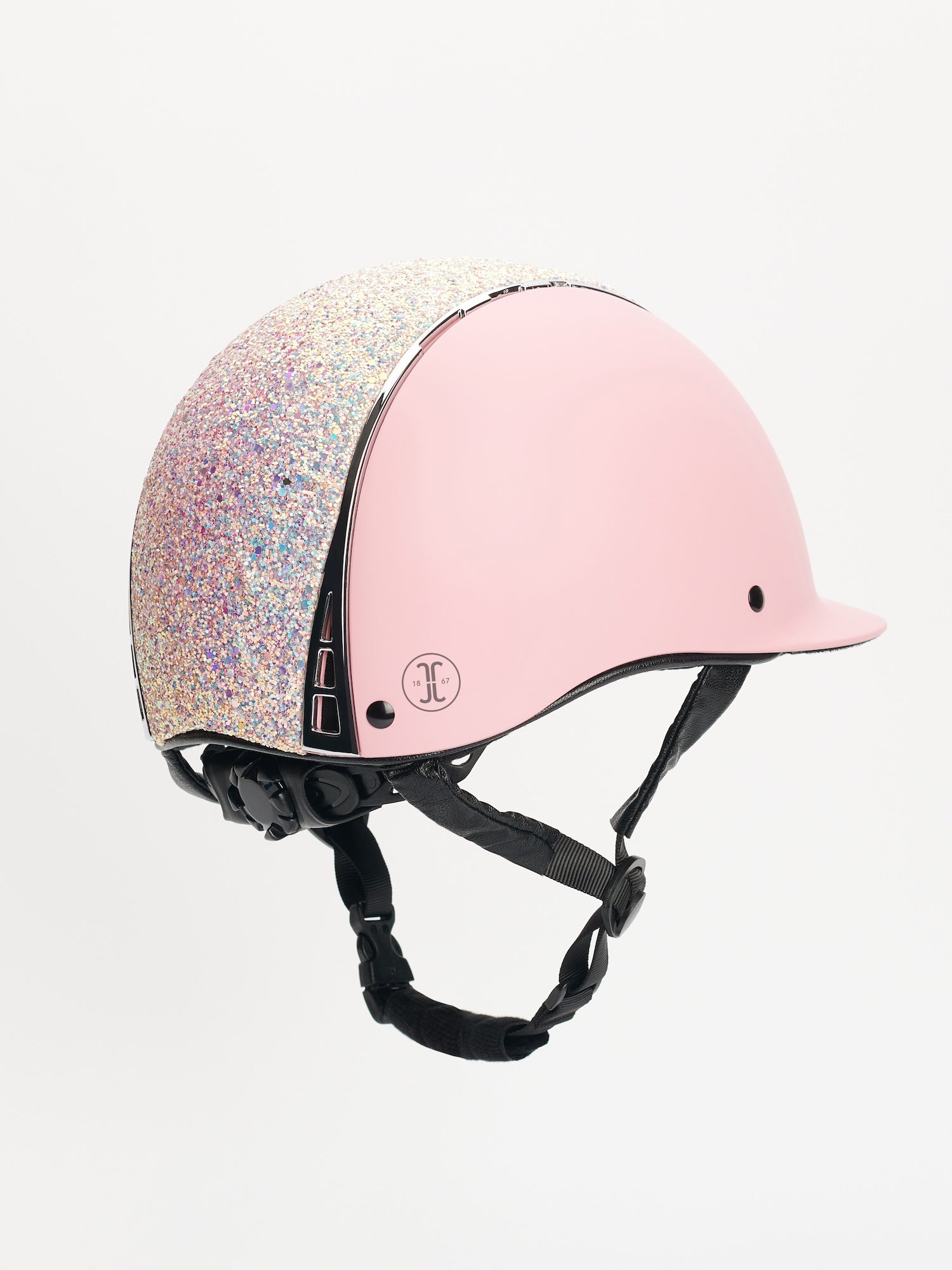 Jacson Philly Riding Helmet Mips Black/Pink Glitter